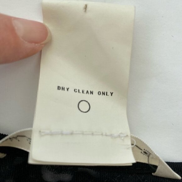 Max Studio burnout velvet  top with long sleeves, crew neck with tie front - Picture 6 of 6